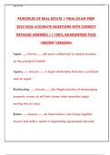 Principles of Real Estate 1 Final Exam 2025&colon; Practice Test & Study Guide
