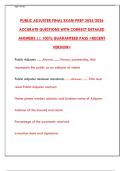 Public Adjuster Final Exam 2025&colon; Insurance Claims Licensing Practice Test & Guide