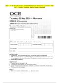 OCR - GCSE &lpar;9&ndash;1&rpar; Economics - J205&sol;02 National and International Economics- May 2025 - Question Paper and Making Scheme Combined