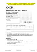 OCR - GCSE &lpar;9&ndash;1&rpar; Geography A &lpar;Geographical Themes&rpar; - J383&sol;01 Living in the UK Today- May 2025 - Question Paper and Making Scheme Combined