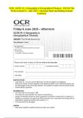 OCR - GCSE &lpar;9&ndash;1&rpar; Geography A &lpar;Geographical Themes&rpar; - J383&sol;02 The World Around Us - June 2025 &ndash; Question Paper and Making Scheme Combined