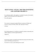 NICET LEVEL 1 EXAM 1 &lpar;2025-2026&rpar; QUESTIONS AND ANSWERS GRADED A&plus;