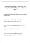 Exchange Autodiscover&comma; Client Access&comma; and Routing Exam 2025-2026 Question And Answers Graded A&plus;