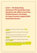  Level 1 - The Body-Swing Connection TPI&vert; Brand New Exam Questions with 100&percnt; Correct Clear Verified Answers&vert; All Graded A&plus;&vert;Latest Premium Update&vert;100&percnt; Guaranteed Success&period;