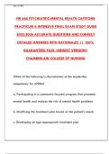 Psychiatric Mental Health NP Capstone Final Exam Guide & Practice &lpar;NR 668&rpar; &vert; Study Resources