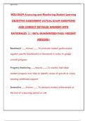Pass the WGU D659 Objective Assessment &vert; Assessing & Monitoring Student Learning Guide & Tips