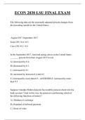 ECON 2030 LSU FINAL EXAM QUESTIONS AND ANSWERS 2026