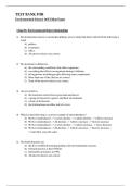 Test Bank for Environmental Science 16e Eldon Enger &ndash; Complete Chapters 1-17 with Answer Keys