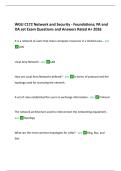 WGU C172 Network and Security Foundations &ndash; PA & OA Exam Questions and Answers &lpar;Rated A&plus;&comma; 2026 Edition&rpar;