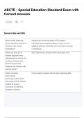 ABCTE - Special Education Standard Exam with  Correct Answers