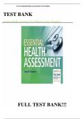Essential Health Assessment 1st Edition Janice Thompson Test Bank &vert; Complete Chapter 1-7 Q&A