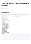 ADC&sol;AADC PRACTICE TEST 1 QUESTIONS AND  ANSWERS