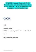 OCR GCE Drama & Theatre H459&sol;48&colon;   Deconstructing texts for performance&colon; Woza   Albert&excl; A Level    ACTUAL Questions and  CORRECT ANSWERS 2025&sol;2026 