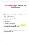 AESC 2050 Final Exam Questions And Correct Answers