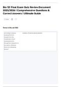 Bio 121 Final Exam Quiz Review&colon;Document  2025&sol;2026 &vert; Comprehensive Questions &  Correct Answers &vert; Ultimate Guide
