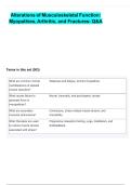 Alterations of Musculoskeletal Function&colon;  Myopathies&comma; Arthritis&comma; and Fractures- Q&A 