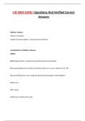 CJE MED SURG I Questions And Verified Correct Answers