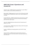 HRIR 3021 Exam 3 Questions and Answers