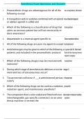 Anesthesia Exam Questions and Answers 