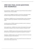 HRIR 3021 FINAL EXAM QUESTIONS AND ANSWERS