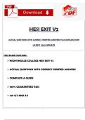 HESI EXIT V2  ACTUAL QUESTIONS WITH CORRECT VERIFIED ANSWERS PLUS EXPLANATION  LATEST 2025 UPDATE