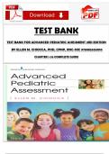 TEST BANK  TEST BANK FOR ADVANCED PEDIATRIC ASSESSMENT 3RD EDITION   BY ELLEN M&period; CHIOCCA&comma; PHD&comma; CPNP&comma; RNC-NIC 9780826150110   CHAPTER 1-26 COMPLETE GUIDE