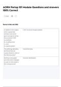 AORN Periop 101 Module Questions and Answers  100&percnt; Correct