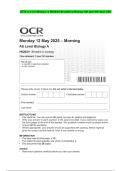 OCR A Level Biology A H020/01 Breadth in Biology QP and MS June 2025