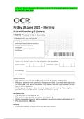 OCR AS Level Chemistry B &lpar;Salters&rpar; H433&sol;03 Practical skills in chemistry QP and MS June 2025