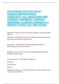 Cosmetology Instructor Exam  GUIDE&sol;COMPREHENSIVE  GUIDE&sol;2025 &vert; ALL QUESTIONS AND  CORRECT ANSWERS &vert; VERIFIED  ANSWERS &vert; ALREADY GRADED A&plus; &vert;  NEWEST EXAM &lpar;JUST RELEASED&rpar; 