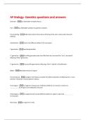 AP Biology Meiosis & Genetics questions and answers