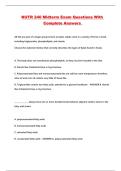 NUTR 240 Midterm Exam Questions With Complete Answers 