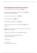Burn Management questions and answers 