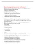 Burn Management questions and answers 