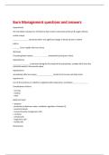 Burn Management questions and answers 