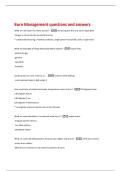 Burn Management questions and answers