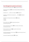 Burn Management questions and answers 