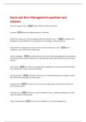 Burns and Burn Management questions and  answers 