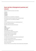 Burn Management questions and answers