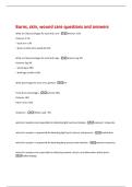 Burns&comma; skin&comma; wound care questions and answers 