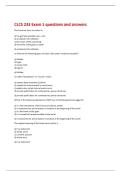 CLCS 233 Exam 1 questions and answers 