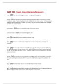 CLCS 233 - Exam 1 questions and answers 