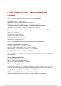 CS302&colon; Certificate Final Exam questions and  answers 