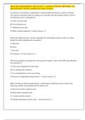 HEALTH ASSESSMENT 301 EXAM 1 &vert; LATEST UPDATE 2025&sol;2026 &vert; 211 QUESTIONS &vert; WITH COMPLETE SOLUTION&excl;&excl;