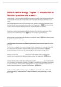 Miller and Levine Biology Chapter 12 Introduction to Genetics questions and answers