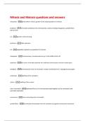 Mitosis and Meiosis questions and answers 