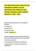 FNP PREDICTOR STUDY EXAM &lpar;ACTUAL EXAM&rpar;WITH CORRECT ACTUAL QUESTIONS AND CORRECTLY WELL DEFINED ANSWERS LATEST ALREADY GRADED A&plus; 2025 &ndash; 2026