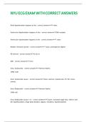 NYU ECG EXAM WITH CORRECT ANSWERS 
