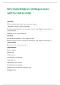 NYU Nurse Residency EKG quiz exam with correct answers