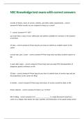 NSC Knowledge test exam with correct answers 